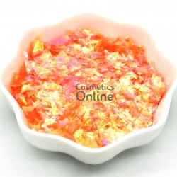 Fulgi de gheata, paiete pentru unghii Cod PFG003 Orange Mermaid Effect